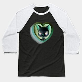 Curiosity Cat Baseball T-Shirt